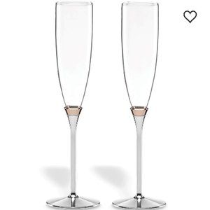 KATE SPADE NEW YORK - Rosy Glow™ 2-Piece Champagne Flute Set - Silver Plate